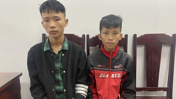 Hai thủ phạm cướp giật tài sản của công dân.