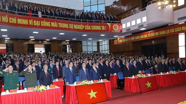 Nghi lễ chào cờ, khai mạc đại hội đại biểu tỉnh Thanh Hóa lần thứ XX.