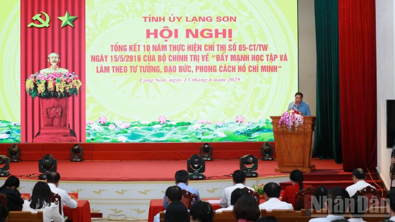 Hội nghị tổng kết 10 năm thực hiện Chỉ thị số 05-CT/TW của Tỉnh ủy Lạng Sơn.
