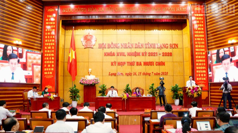 Kỳ họp thứ 39 Hội đồng nhân dân tỉnh Lạng Sơn khóa XVII, nhiệm kỳ 2021-2026.