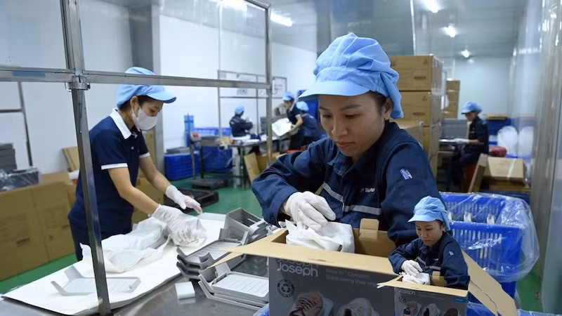 Sản xuất các sản phẩm nhựa xuất khẩu tại Công ty cổ phần Tân Phú Việt Nam, chi nhánh Bắc Ninh. (Ảnh Đăng Anh)