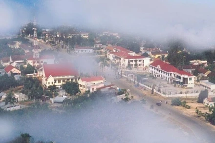 Thị trấn miền núi Tô Hạp - thuộc huyện Khánh Sơn cũ của tỉnh Khánh Hòa. (Ảnh: NGỌC BÌNH)