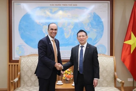 Phó Thủ tướng Hồ Đức Phớc tiếp Tổng Giám đốc Tập đoàn Prudential. (Ảnh: VGP/Trần Mạnh)