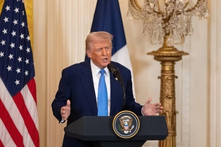 Tổng thống Mỹ Donald Trump trong một bài phát biểu tại Nhà Trắng. (Ảnh: THX/TTXVN)