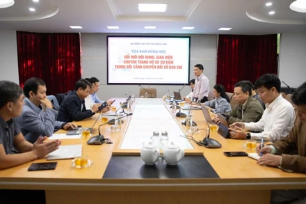 Quang cảnh Tọa đàm “Đổi mới nội dung, giao diện chuyên trang Hồ sơ sự kiện trong bối cảnh chuyển đổi số”. (Ảnh: T.H)