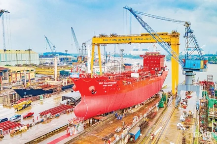 Ngành công nghiệp đóng tàu Việt Nam hiện xếp thứ bảy trên thế giới về năng lực đóng tàu. 