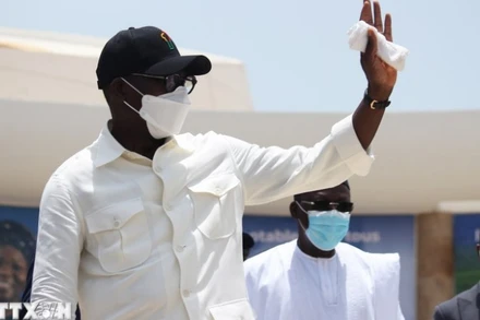 Ông Patrice Talon phát biểu tại Cotonou, Benin. (Ảnh: THX/TTXVN)