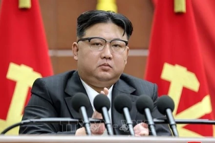 Nhà lãnh đạo Triều Tiên Kim Jong-un. (Ảnh: Yonhap/TTXVN)