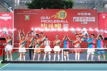 Giải Pickleball Đài Hà Nội 2025 diễn ra trong không khí thể thao đoàn kết và góp phần thúc đẩy phong trào rèn luyện thể dục, thể thao trong cộng đồng. 