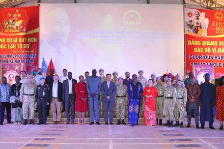 Lễ kỷ niệm 80 năm Quốc khánh nước Cộng hòa xã hội chủ nghĩa Việt Nam tại Phái bộ Gìn giữ hòa bình Liên hợp quốc ở Abyei có sự tham dự của nhiều bạn bè quốc tế. 