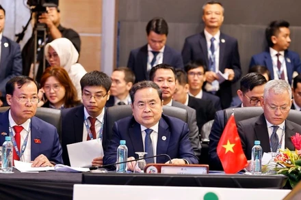 Chủ tịch Quốc hội Trần Thanh Mẫn dự Phiên họp Ban Chấp hành AIPA-46. (Ảnh: Doãn Tấn/ TTXVN)