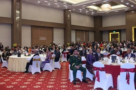 Đại sứ quán Việt Nam tại Lào tổ chức Tiệc chiêu đãi chào mừng kỷ niệm 80 năm Quốc khánh nước Cộng hòa xã hội chủ nghĩa Việt Nam. (Ảnh: HẢI TIẾN)