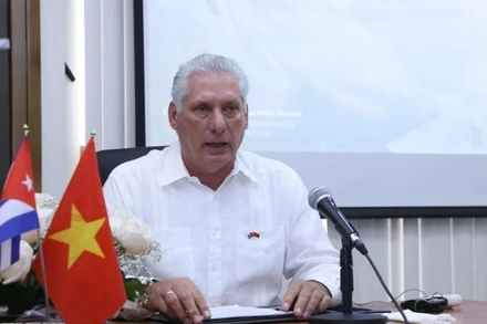 Bí thư Thứ nhất Ban Chấp hành Trung ương Đảng Cộng sản Cuba, Chủ tịch nước Cộng hòa Cuba Miguel Diaz-Canel Bermudez. (Ảnh: TTXVN)
