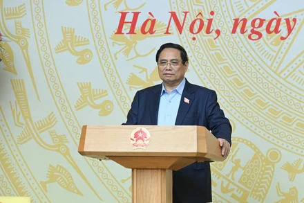 Thủ tướng Phạm Minh Chính phát biểu chỉ đạo tại phiên họp.