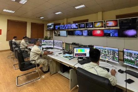 Theo dõi quá trình đồng xử lý ở Nhà máy Xi-măng Lam Thạch.