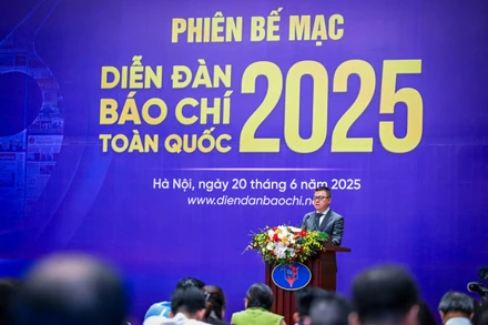 Chiều 20/6, tại Hà Nội, sau gần 2 ngày làm việc với 10 phiên thảo luận chuyên sâu, Diễn đàn Báo chí toàn quốc năm 2025 đã chính thức bế mạc. (Ảnh: THÀNH ĐẠT)