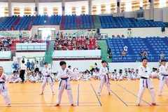 Võ sinh Taekwondo Cần Thơ thi nâng cấp đai quý II/2025.