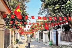 Các địa phương ở Quảng Trị trang trí cờ Đảng, cờ Tổ quốc đón chào xuân và ngày hội lớn của cả nước.