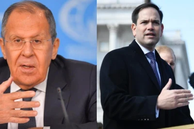 Ảnh minh họa: Ngoại trưởng Nga Sergei Lavrov (trái) và người đồng cấp Mỹ Marco Rubio. (Nguồn: Tân Hoa xã)