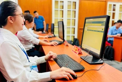 Vận hành thử nghiệm phần mềm dùng chung của Thành phố Hồ Chí Minh, Bình Dương, Bà Rịa-Vũng Tàu. (Ảnh: VƯƠNG LÊ)