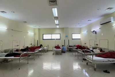 Các bệnh nhân đang được cấp cứu tại cơ sở 2 Bệnh viện Trung ương Huế.