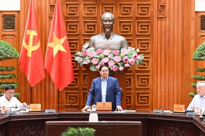 Thủ tướng Phạm Minh Chính chủ trì cuộc họp của Thường trực Chính phủ về công tác khắc phục hậu quả thiên tai sau bão số 11.