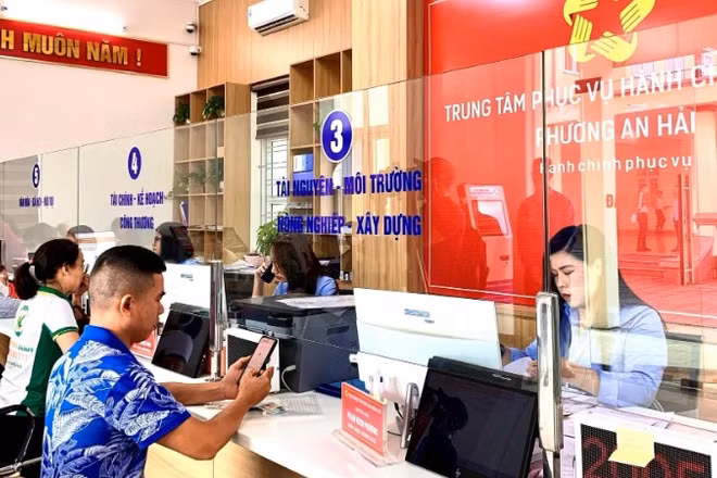 Trung tâm phục vụ hành chính công phường An Hải (TP Hải Phòng).