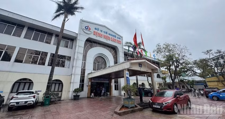 Bệnh viện Sản nhi Nghệ An nơi xảy ra sự việc.