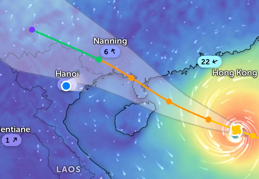 Vị trí bão Matmo lúc 11 giờ 30 phút ngày 4/10. (Ảnh: Zoom Earth)