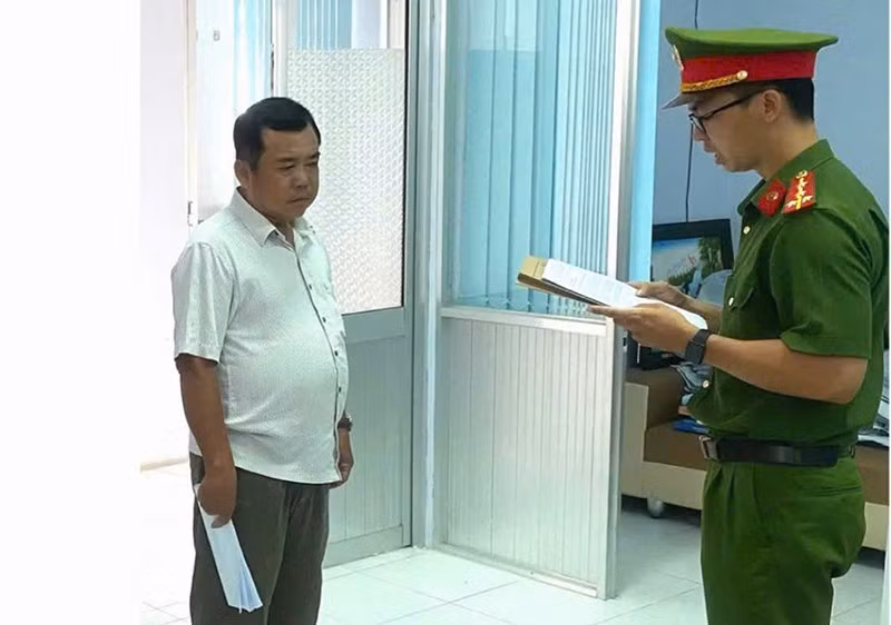 Bị can Nhan Thanh Liêm. (Ảnh: Cổng TTĐT Công an An Giang).