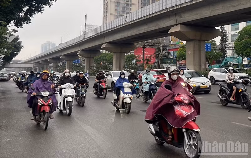 Dự báo khu vực Hà Nội có mưa, mưa rào và có nơi có dông.