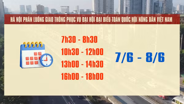 [Video] Hà Nội phân luồng, hạn chế giao thông phục vụ Đại hội đại biểu toàn quốc Hội Nông dân Việt Nam