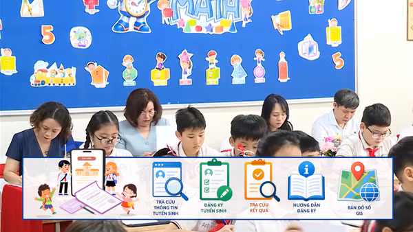 [Video] Hà Nội thử nghiệm tuyển sinh đầu cấp trực tuyến tích hợp bản đồ số GIS