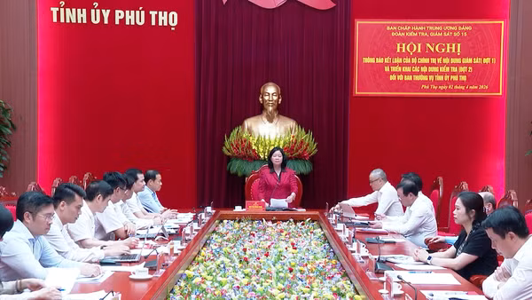 [Video] Thông báo kết luận kiểm tra, giám sát đợt 1 đối với Ban Thường vụ Tỉnh ủy Phú Thọ 
