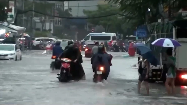 [Video] Mưa trái mùa gây ngập cục bộ nhiều tuyến đường tại TP Hồ Chí Minh
