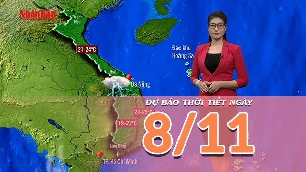 [Video] Dự báo thời tiết ngày 8/11/2025: Mưa trên hầu khắp các khu vực