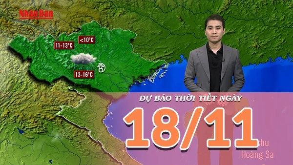 [Video] Dự báo thời tiết ngày 18/11/2025: Nhiệt độ ở miền Bắc giảm mạnh, vùng núi xuất hiện rét đậm, rét hại