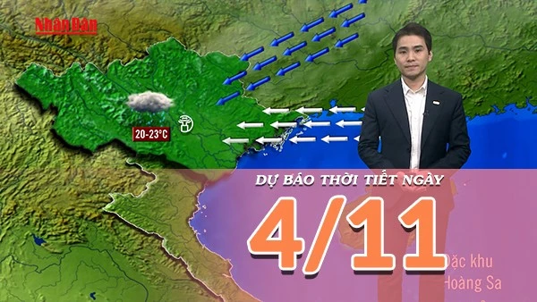 [Video] Dự báo thời tiết ngày 4/11/2025: Không khí lạnh suy yếu