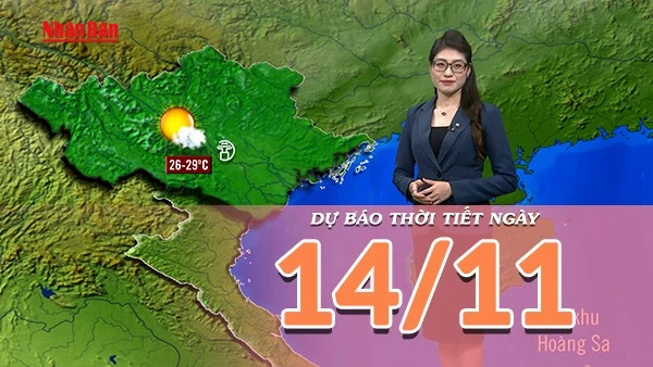 [Video] Dự báo thời tiết ngày 14/11/2025: Miền Bắc nắng hanh