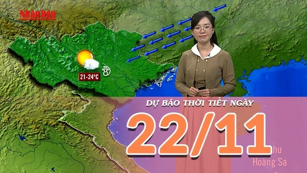 [Video] Dự báo thời tiết ngày 22/11/2025: Bắc Bộ thời tiết hanh khô