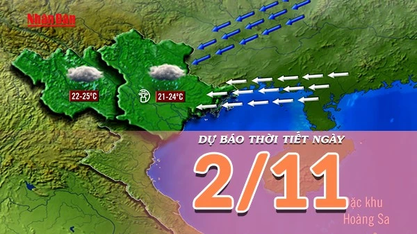 [Video] Dự báo thời tiết ngày 2/11/2025: Bắc Bộ tiếp tục có mưa