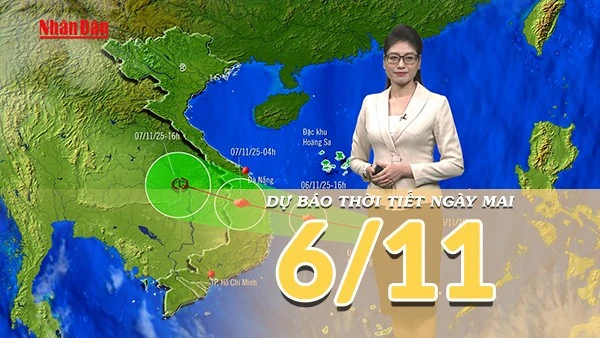 [Video] Dự báo thời tiết đêm nay và ngày mai 6/11/2025: Bão số 13 hoạt động trên biển Đông 