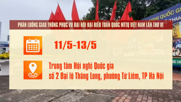 [Video] Hà Nội phân luồng giao thông phục vụ Đại hội đại biểu toàn quốc MTTQ Việt Nam lần thứ XI, nhiệm kỳ 2026-2031