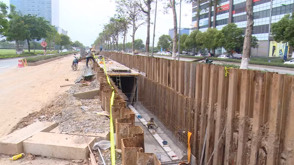 [Video] Hà Nội đẩy nhanh thi công ngày đêm các dự án chống ngập nội đô