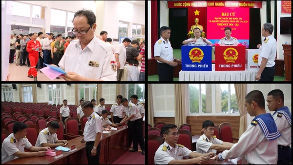 [Video] Cử tri làm việc dài ngày trên biển đi bỏ phiếu sớm