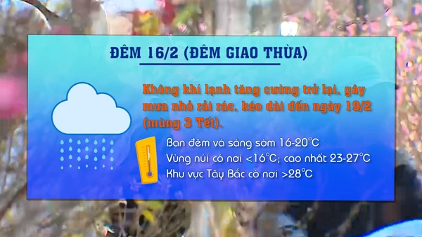 [Video] Không khí lạnh tràn xuống miền Bắc đêm giao thừa 