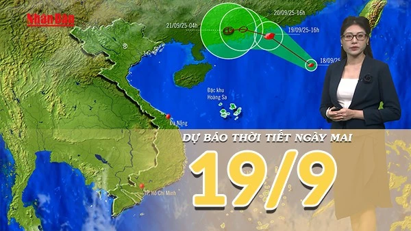 [Video] Dự báo thời tiết đêm nay và ngày mai 19/9/2025: Cảnh báo mưa cường suất lớn ở Trung Bộ