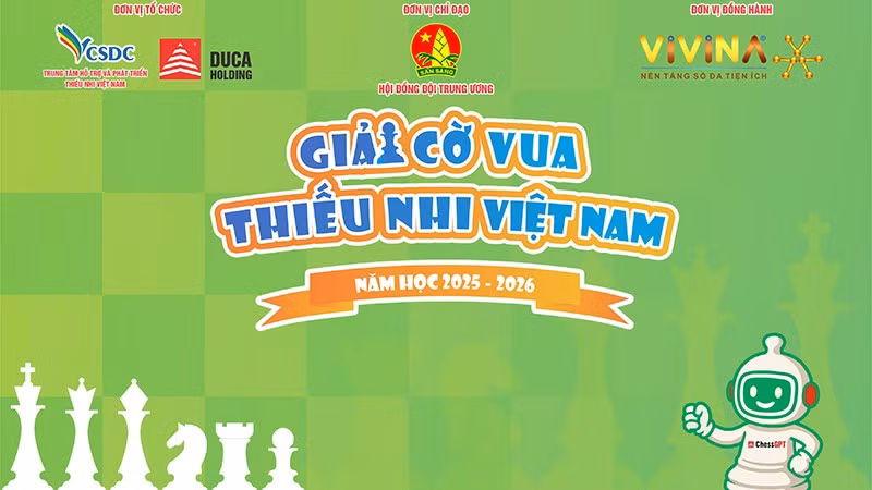 Giải Cờ vua thiếu nhi Việt Nam năm học 2025-2026 sẽ được ứng dụng công nghệ AI.