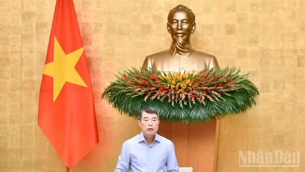 Thủ tướng Chính phủ Lê Minh Hưng chủ trì Phiên họp Chính phủ chuyên đề về xây dựng pháp luật tháng 8/2026. (Ảnh: THANH GIANG)