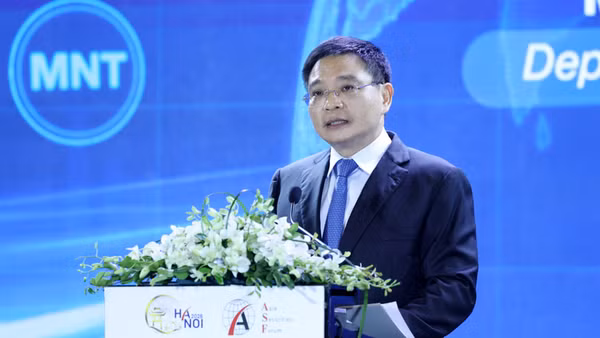 Phó Thủ tướng Chính phủ Nguyễn Văn Thắng phát biểu khai mạc Hội nghị thường niên Diễn đàn Chứng khoán châu Á (ASF) lần thứ 31. (Ảnh: chinhphu.vn/Đức Tuân)